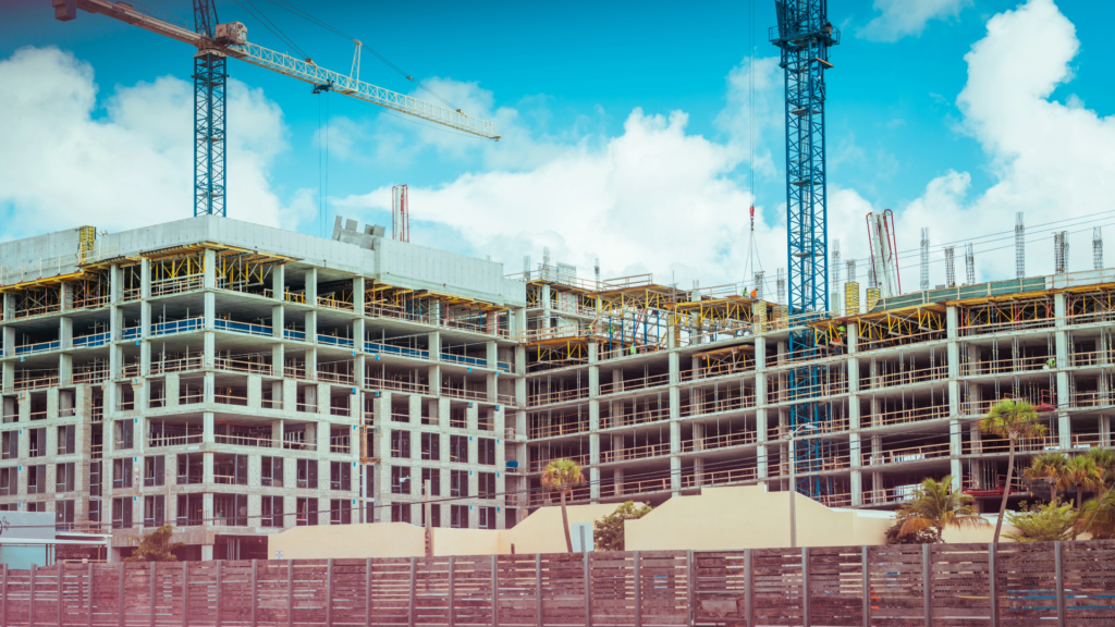 New construction of a building in Florida. Follow these tips to avoid Florida construction litigation on projects like these.